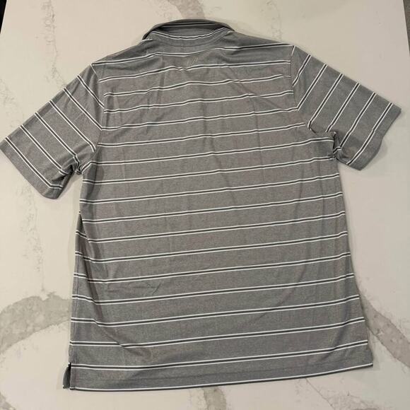 Cutter & Buck Forge Performance Golf Polo Mens Size Large GrayStripe Athleisure - Picture 5 of 5